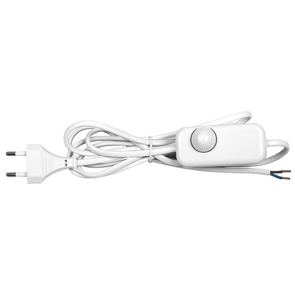 Сетевой шнур Feron DM103-200W 230V 1,5+0,5м (с диммером) белый