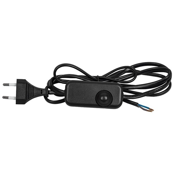 Сетевой шнур Feron DM103-200W 230V 1,5+0,5м (с диммером) черный