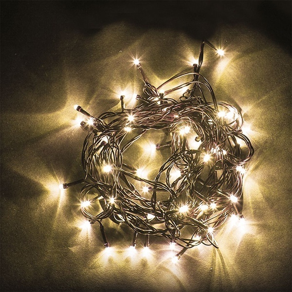 Гирлянда на елку Feron CL91 210LED 2700K 7 веток (3м) +1.5м зеленый шнур 230V