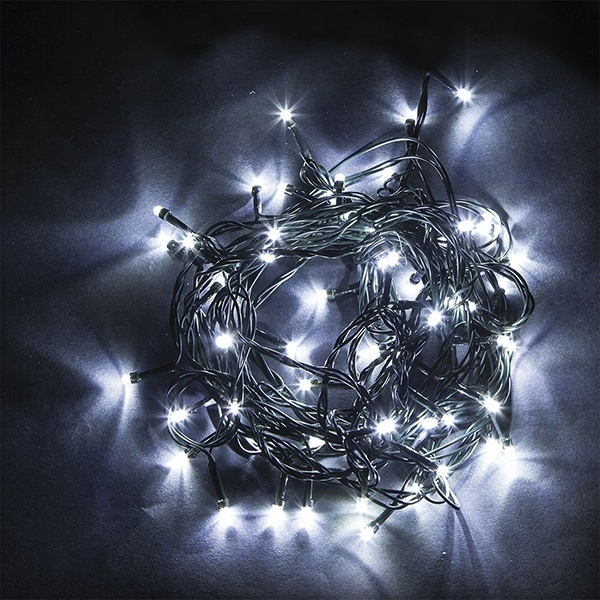 Гирлянда на елку Feron CL91 210LED 5000K 7 веток (3м) +1.5м зеленый шнур 230V