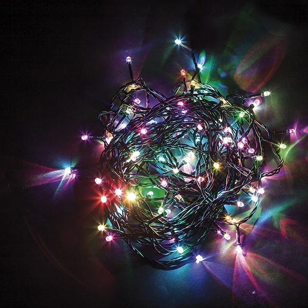 Гирлянда на елку Feron CL92 500LED мульти 10 веток (5м) +1.5м зеленый шнур 230V