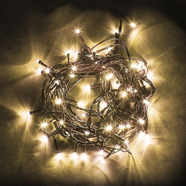 Гирлянда на елку Feron CL92 500LED 2700K 10 веток (5м) +1.5м зеленый шнур 230V