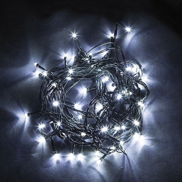 Гирлянда на елку Feron CL92 500LED 5000K 10 веток (5м) +1.5м зеленый шнур 230V