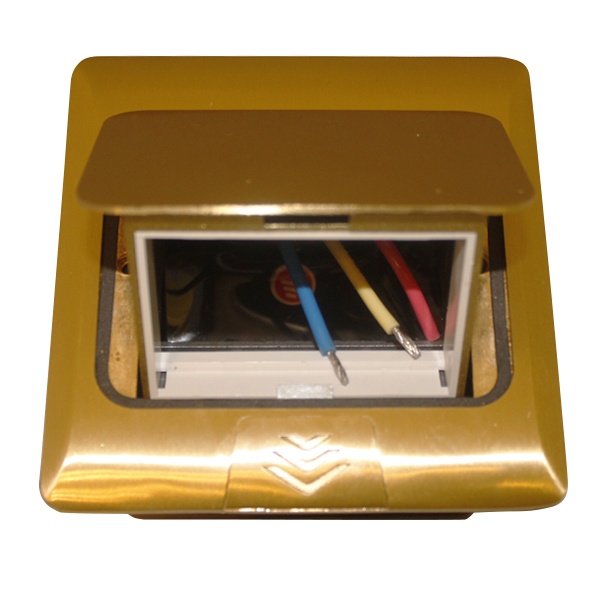 Мини-лючок Donel 3 модуля латунь с монтажной коробкой IP20