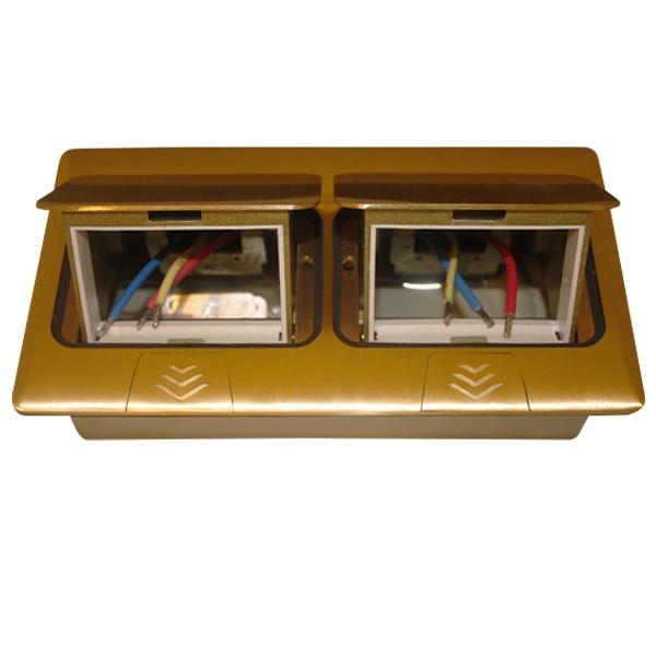 Мини-лючок Donel 6 (3+3) модулей латунь с монтажной коробкой IP20