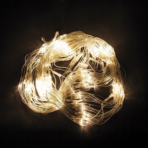 Гирлянда - сеть Feron CL70 160LED 2700K 220V IP20 1,5х1,5м +1.5м прозрачный шнур