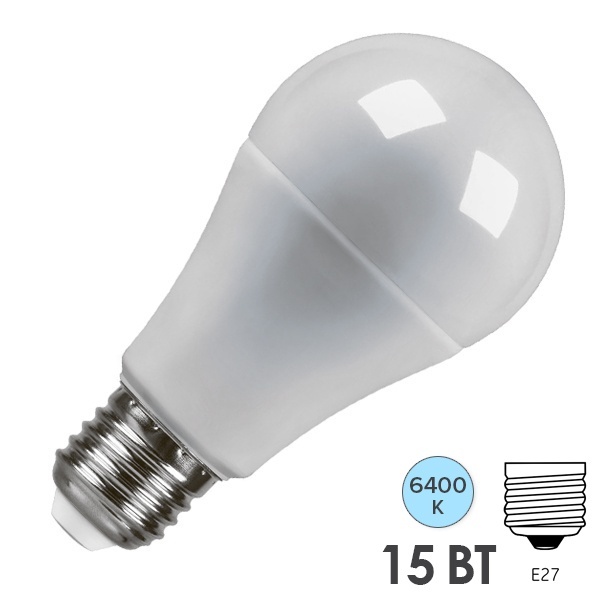 Лампа светодиодная Feron LB-94 A60 15W 6400K 230V E27 дневной свет