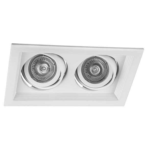 Светильник карданный Feron DLT202 2x50W MAX MR16 G5.3/GU5.3 белый
