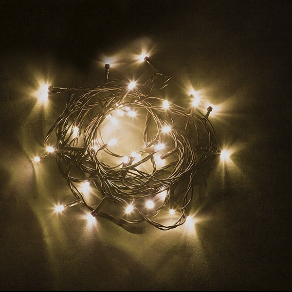 Гирлянда линейная Feron CL03 40LED 2700K 4м +1.5м (с контроллером) зеленый шнур 230V IP20