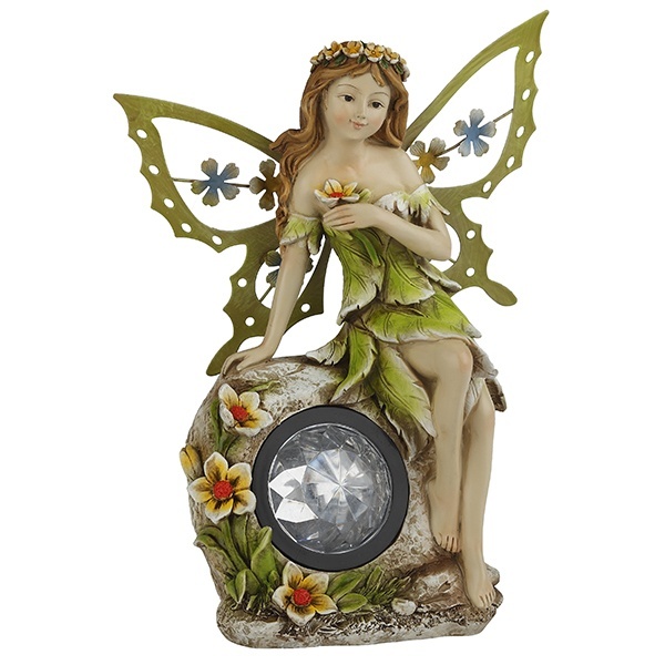 Садовый светильник ЭРА SL-RSN27-ELF на солнечной батарее, полистоун, цветной, 27см