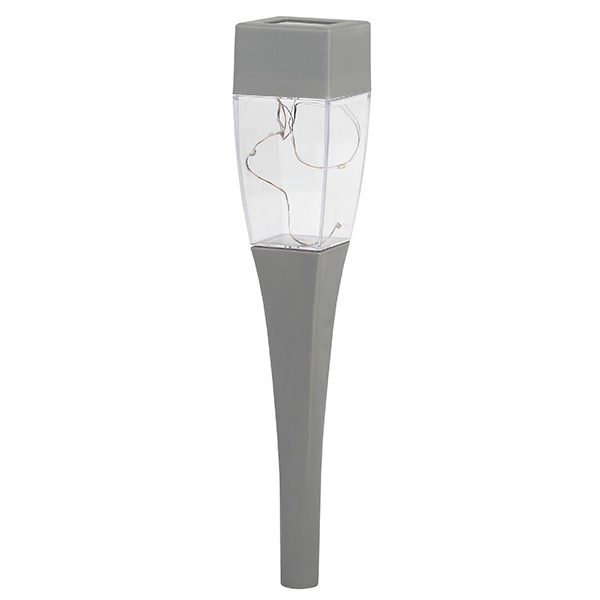 Светильник садовый ЭРА SL-SS38-GLOW-2 на солнечной батарее, сталь, пластик, серый, 38см