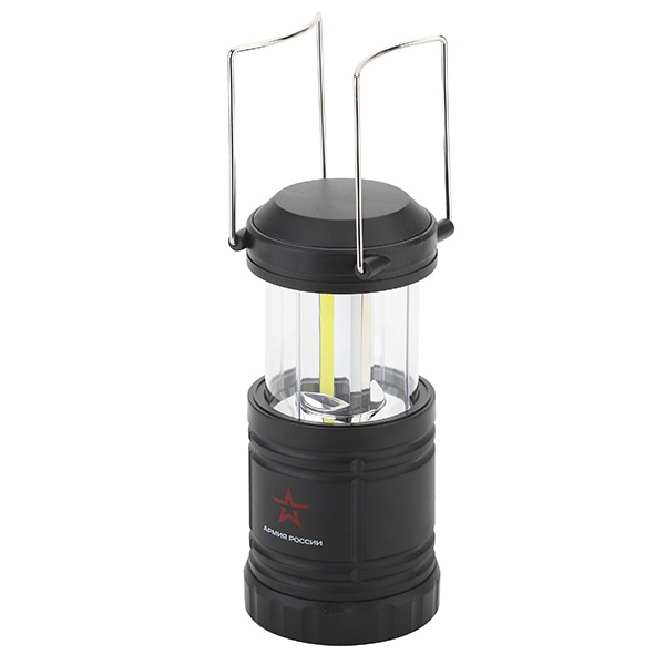 Фонарь Армия России Кемпинг KB-502 Заря 3 COB х 1,5Вт, пластик, складной, магнит, крючок, батареи