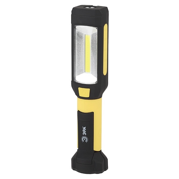 Фонарь ЭРА Рабочий RB-801 серия Практик 6W COB+4W батареи 3xAAA магнит, крючок, прищепка 720гр.