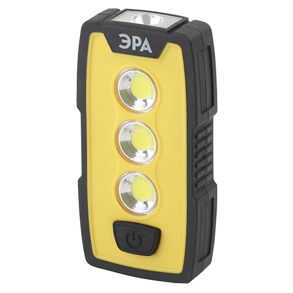 Фонарь ЭРА Рабочий RB-802 серия Практик 6W COB + 1W LED, батареи 3xAAA, защита IP65, крючок, магнит