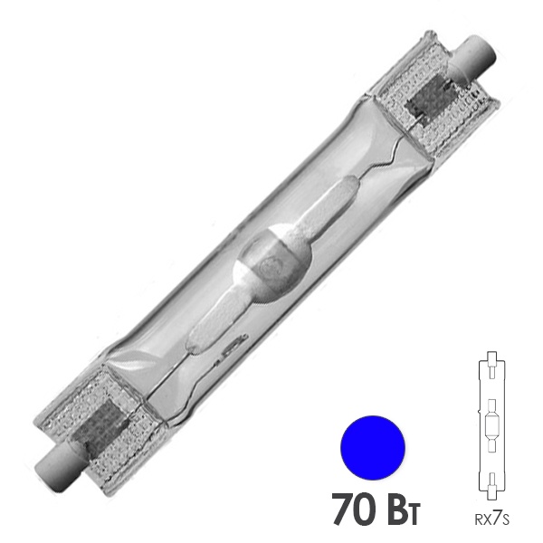 Лампа металлогалогенная Foton MH 70W RX7s BLUE (МГЛ)
