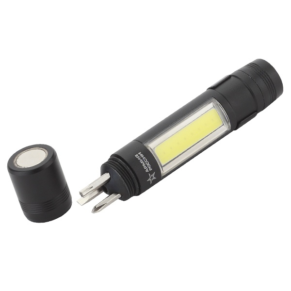 Фонарь Армия России MB-702 Сапер COB 1,5W, алюминиевый, отвертки, магнит, клипса, батареи 1хAAA