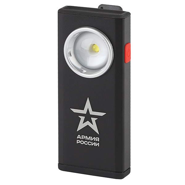 Фонарь Армия России ЭРА RA-802 Офицерский 10W алюминиевый диммер магнит крючок клипса аккумуляторный