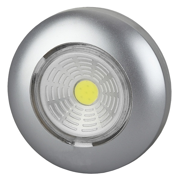 Фонарь ЭРА пушлайт SB-503 NEW Аврора COB, батареи 3xAAA, серебристый