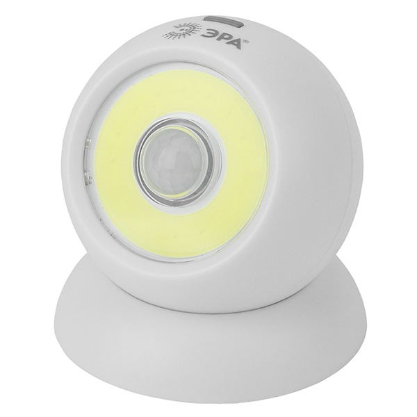 Фонарь ЭРА пушлайт SB-802 Сфера-2 5W COB, батареи 3xAAA, датчик движения, магнит