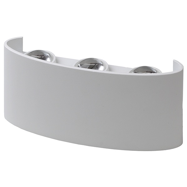 Светильник светодиодный уличный настенный ЭРА WL12 WH 6x1W 3000K 230V IP54 белый ЭРА