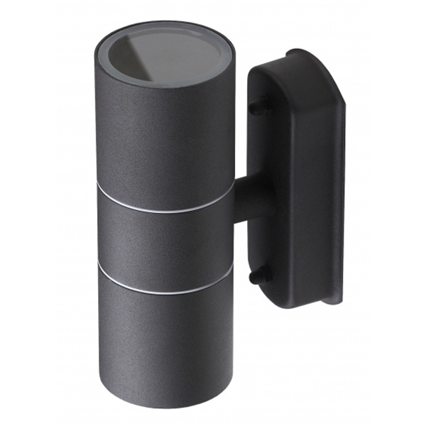 Настенный светильник ЭРА WL28 BK под лампу 2xGU10 MAX. 35W IP54 черный