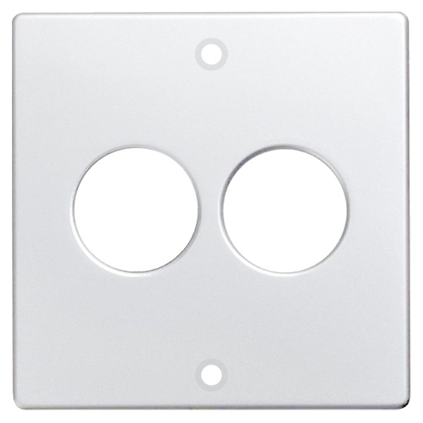 Накладка Simon 82 на аудиорозетку для подключения двух аудиоколонок, белый