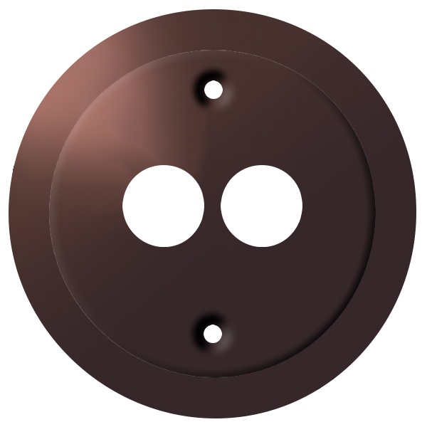 Накладка Simon 88 на аудиорозетку для подключения двух аудиоколонок коричневый