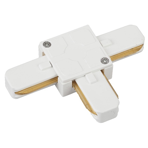 Коннектор ЭРА TR7-C 2W T WH T-образный для однофазного шинопровода белый