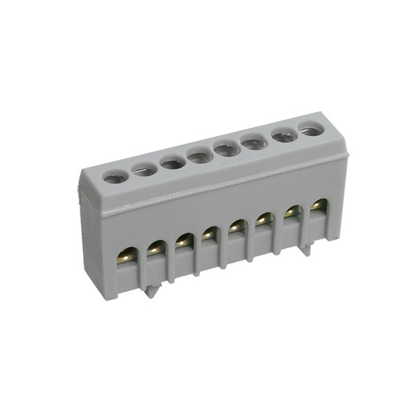 Шина ИЭК L (фаза) 8х10мм2 изолированная на DIN-рейку ШНИ-6х9-8-К-Ср