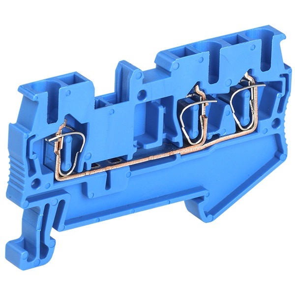 Клеммник самозажимной ИЭК КПИ 3в-2,5 3 вывода 31А синий