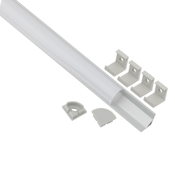 Профиль для светодиодной ленты ЭРА CAB280 16х16мм, 2м комплект угловой, круглый экран (1616R) 797577