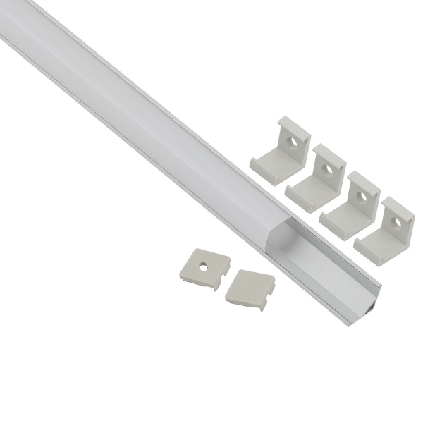 Профиль для светодиодной ленты ЭРА CAB280 16х16мм, 2м комплект угловой квадратный экран (1616S)