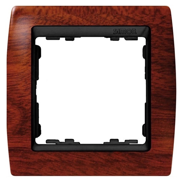 Рамка 1 пост Simon 82, вишня-графит