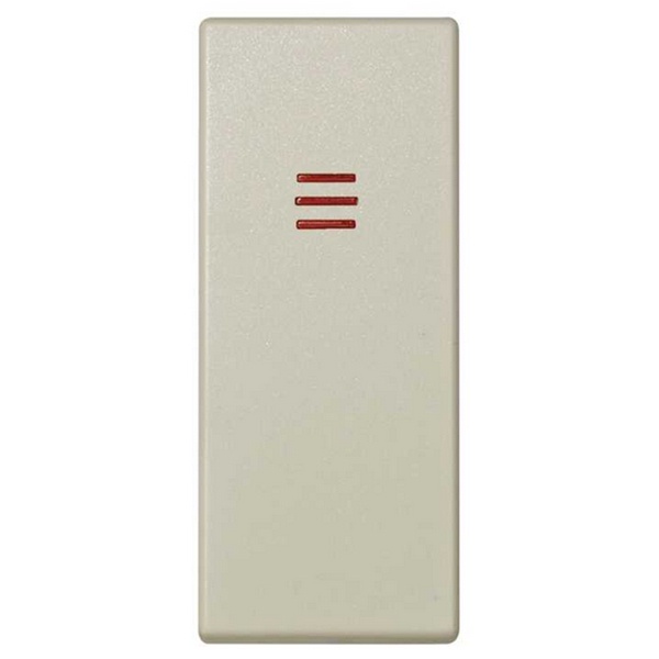 Клавиша Simon 82C для выключателя одноклавишного с подсветкой узкий модуль, слоновая кость (бежевый)