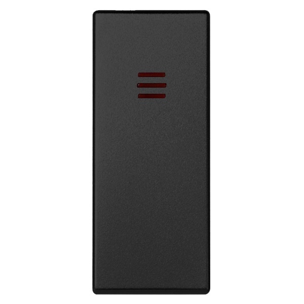 Клавиша Simon 82 Centralizations для выключателя одноклавишного с подсветкой узкий модуль, графит