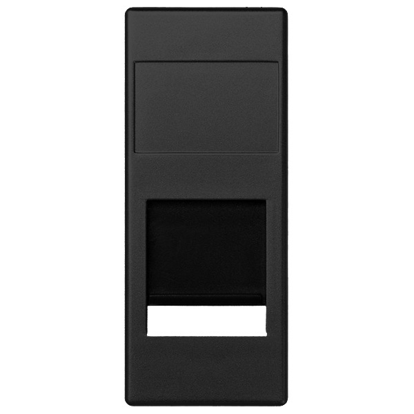 Адаптер со шторками на 1 коннектор SYSTIMAX (UTP) узкий модуль 82С графит