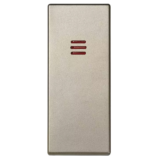 Клавиша Simon 82 Centralizations для выключателя одноклавишного с подсветкой узкий модуль, шампань