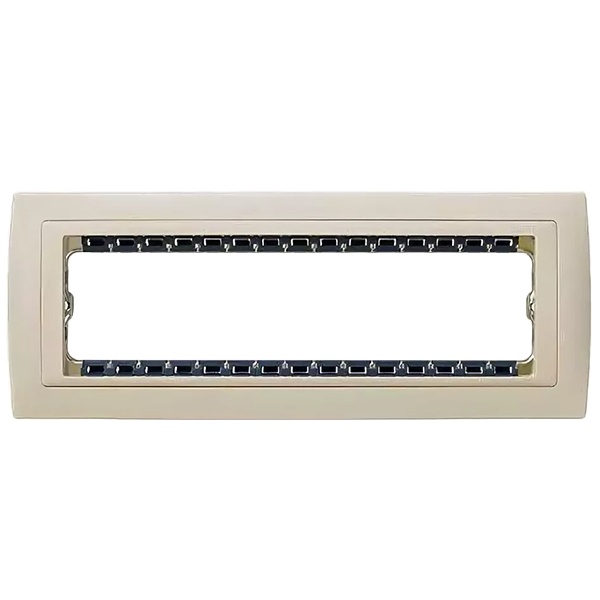 Рамка Simon 82 Centralizations (+суппорт) 8 узких (4 широких) модулей, слоновая кость-слоновая кость