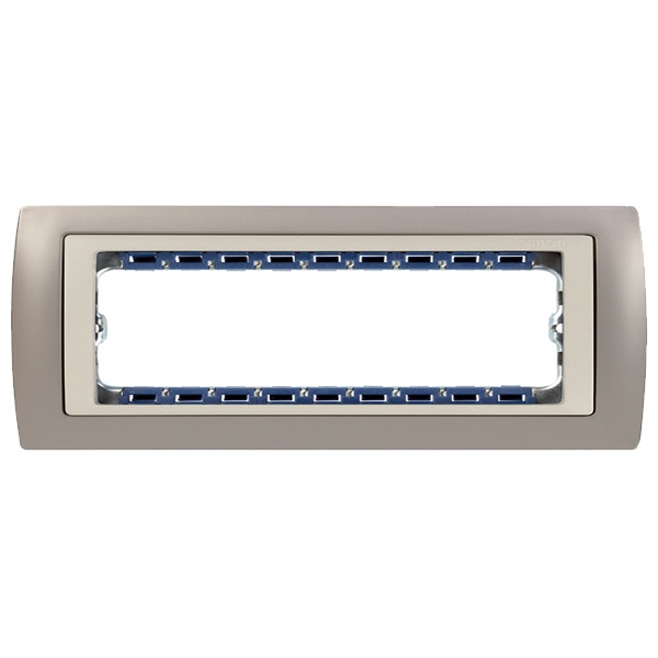 Рамка Simon 82 Centralizations (+суппорт) 8 узких (4 широких) модулей, шампань-шампань