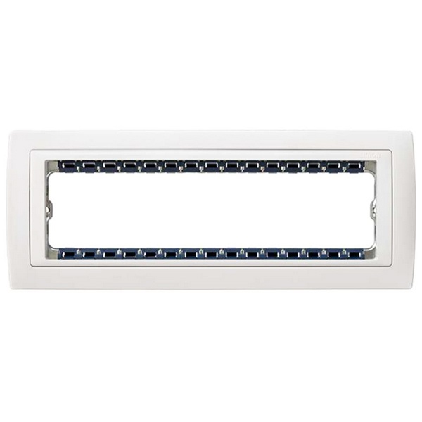 Рамка Simon 82 Centralizations (+суппорт) 8 узких (4 широких) модулей, белый-белый