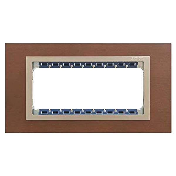 Рамка Simon 82C (+суппорт) на 5 узких (2 широких+1 узкий) модулей Nature Дерево, дуб-шампань