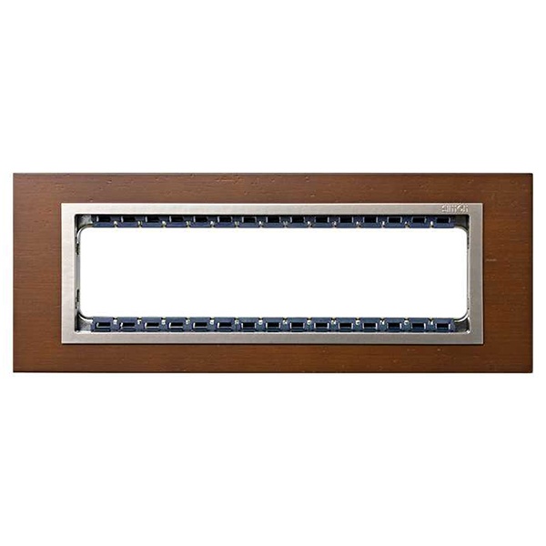 Рамка Simon 82C (+суппорт) 8 узких (4 широких) модулей Nature Дерево, дуб-шампань