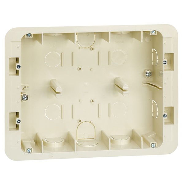 Коробка для внутреннего монтажа Simon 27 2-рядной рамки с суппортами, 236х171х50,5ммC,82C