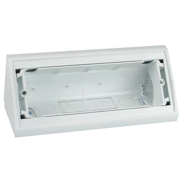 Монтажная коробка угловая для накладного монтажа рамок на 8 узких (4 широких) модулей S82C, белый