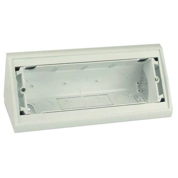 Монтажная коробка угловая для накладного монтажа рамок на 8 узких (4 широких) модулей S82C, слоновая