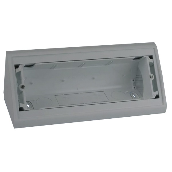 Монтажная коробка угловая для накладного монтажа рамок на 8 узких (4 широких) модулей S82C, алюминий