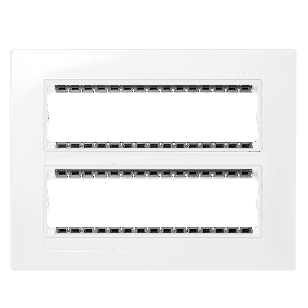 Рамка, 16 узких (8 широких) модулей в 2 ряда (+суппорт), 193*250*10,5мм, S82C, белый