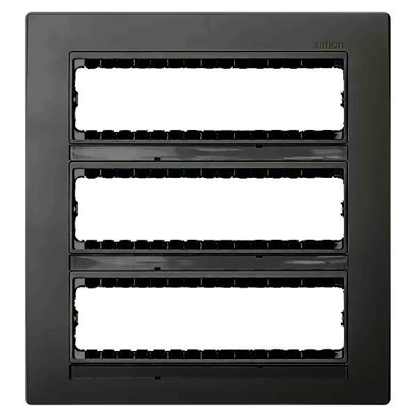 Рамка, 24 узких (12 широких) модулей в 3 ряда (+суппорт), 268*250*10,5мм, S82C, графит