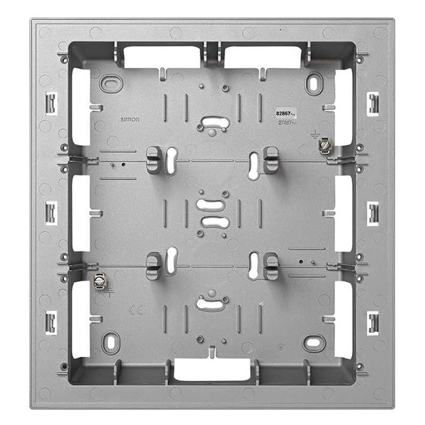 Монтажная коробка для накладного монтажа (под 3-хрядную рамку), 250*193*53мм, S82C, алюминий