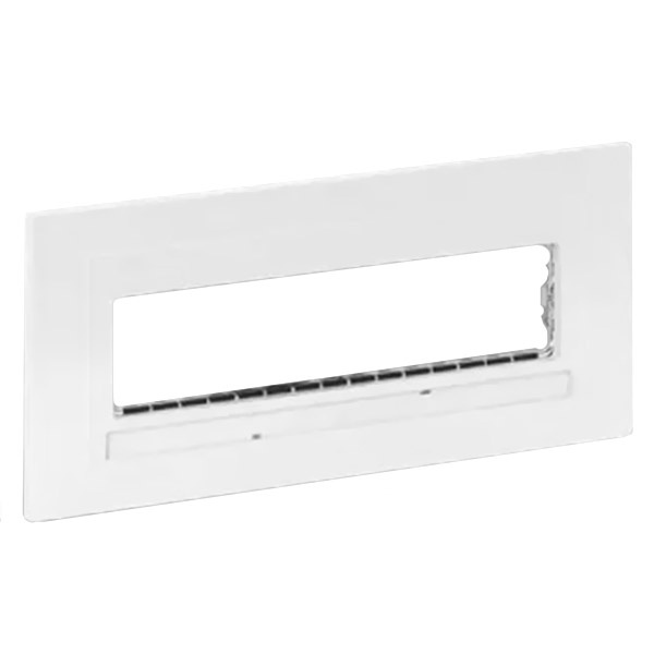 Накладка Simon 27 с суппортом однорядная на 4 широких или 8 узких модулейC, белый